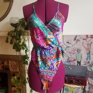 Vintage 80s satin one piece